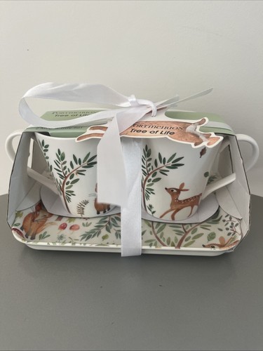 Portmeirion mugs and tray set - mugs,
