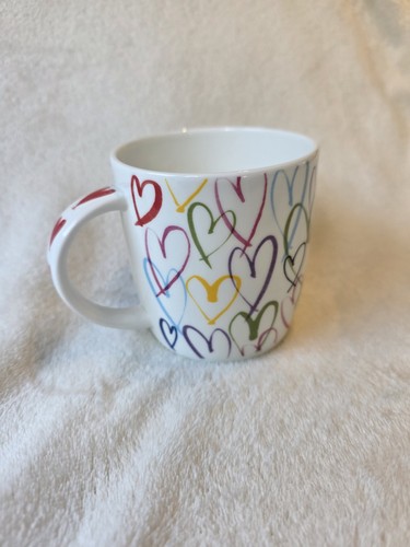 Colourful hearts mug - by,