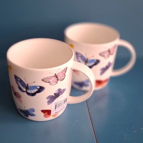 Portmeirion butterfly mugs - butterfly, set